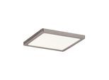 PAULMANN LED Einbauleuchte "Areo IP44 eckig 120x120mm 6,5W 418lm 3000K Nickel matt dimmbar", grau (nickelfarben), 1, H: 1cm, 1 Stk., Leuchten, Einbaupanel