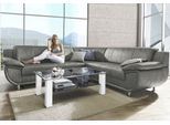 Ecksofa TRENDMANUFAKTUR "Rondo wahlweise mit Schlaffunktion, bequeme Armlehnen", beige (beige, braun), B:267cm H:85cm T:247cm, Microfaser PRIMABELLE (100% Polyester);Kunstleder SOFTLUX;Struktur (54% Polyacryl, 46% Polyester);NaturLEDER (echtes Rindsleder) in Sitz und Rücken, Korpus Kunstleder SOFTLUX, Sofas, Ecksofa, L-Form, wahlw.mit Federkern, Füße chromfarben, Unser Dauertiefpreis