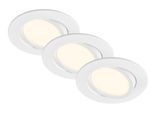 BRILONER LEUCHTEN LED Einbauleuchte "PIWO 7663036", weiß matt, Leuchten