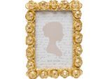 Bilderrahmen KARE DESIGN "Rose Blossom 10x15cm", gold, B:14cm H:19cm T:2,5cm, Pappe, Polyester, Polyresin, Bilderrahmen, Bilderrahmen