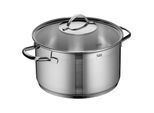 Kochtopf SILIT "Achat, Topf mit Deckel", edelstahl, B:25,5cm H:20,3cm L:33,5cm Ø:24cm, Töpfe, Kochtopf, rostfrei, Silitherm-Allherdboden, induktionsgeeignet