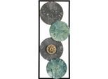 Metallbild BÖNNINGHOFF "ABSTRAKT – ORNAMENTE 20x50 cm – Deko modern", farbe bild(er): türkis, schwarz, B:20cm H:50cm T:3,18cm, Metall, Bilder, Metallbild