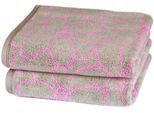 Handtücher ROSS "Blütenfond 9029", rosa (flanell, mauve), B:50cm L:100cm, Frottier, Obermaterial: 100% Baumwolle, Handtücher, Handtücher, aus feinster Mako-Baumwolle