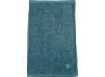 Gaestehandtuecher ROSS "Vita 4004", blau (pazifik), B:30cm L:50cm, Frottier, Obermaterial: 100% Baumwolle, Handtücher, Gaestehandtuecher, Bestickung ROSS-Emblem