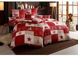 Bettwäsche OTTO HOME "Nicholas", rot, B/L: 155cm x 220cm, 1 Stk., 1 Stk., Linon, B/L: 80cm x 80cm, 2 Stk., Linon, Obermaterial: 100% Baumwolle, Bettwäsche, Bettwäsche, Weihnachtsbettwäsche, Winter, in 3 Qualitäten verfügbar