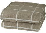 Handtücher ROSS "Überkaro 9032", grau (flanell), B:50cm L:100cm, Frottier, Baumwolle, Handtücher, Handtücher, 100% Baumwolle, kariert, in modischen Karo Farben