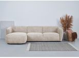 Ecksofa HOME AFFAIRE "OSTRUP Rundsofa, L-Form, Naturtöne, Boucle oder Chenille", beige, B:280cm H:73cm T:152cm, 100% Polyester, Sofas, Ecksofa, Breite 280 cm, organische Form mit sanften Rundungen