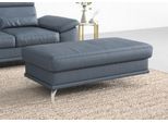 Hocker SIT & MORE "Cabrio, B: 133 cm", blau (graublau), B:133cm H:48cm T:72cm, Hocker, Hocker, individuell zu kombinieren, Federkern