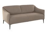 2,5-Sitzer W.SCHILLIG "sally Designsofa, Loungesofa, bequem, schmale Armlehnen, Breite 174cm", braun (stone z59), B:174cm H:78cm T:84cm, Longlife Xtra-Leder Z59: Glattleder mit modischer Prägung. Hautstärke 0, 9 - 1, 1 mm., Sofas, 2 5-Sitzer, mit Metallfüßen in Schwarz pulverbeschichtet, Breite 174 cm