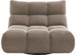 1,5-Sitzer HOME AFFAIRE "Graceland, 360 drehbarer Sessel, Breite 107cm", taupe, B:112cm H:85cm T:108cm, 95% Polyester, 5% Nylon, Sofas, 1 5-Sitzer, mit eleganter Steppung, Rundumbezug & weicher Polsterung