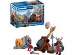Konstruktions-Spielset PLAYMOBIL "Steinkatapult Drachenritter (72117), Knights", bunt, Spielbausteine, Kinder, Kunststoff, Konstruktions-Spielset