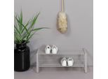 Schuhregal SPINDER DESIGN "REX", grau (silky taupe), B:70cm H:29cm T:27cm, Stahl, Regale, Schuhregal, Metall, Breite 70 cm