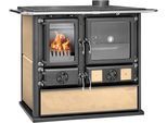 Festbrennstoffherd "»Cook Premium« Beige, Aufstellort in deinem Zuhause", schwarz, Kaminöfen, Festbrennstoffherd, Küchenofen, Ofenherd zum Heizen, Kochen & Backen