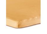 Bettlaken FLORELLA "DELUXE Zwirn Jersey, 100% Baumwolle", gelb (aurora), B:100cm L:200cm, Feinjersey, Obermaterial: 100% Baumwolle CO., Bettlaken, Bettlaken