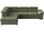 Ecksofa SIT & MORE "Viola", olive, B:249cm H:73cm T:226cm, 100% Polyester, Sofas, Ecksofa, optional Bettfunktion