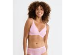 Bügelloser BH SLOGGI "ZERO Feel Bliss THE UP", Damen, Gr. M, N-Gr, floral pink, Spitze, Obermaterial: 76% Polyamid, 24% Elasthan, BHs, Spitzenoptik, Lift-Up Effekt, mit herausnehmbaren atmungsaktiven Pads