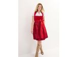 bonprix Dirndl mit Samt-Mieder und Satin-Schürze (2-tlg.Set), rot, Gr.52, traditionelles Dirndl mit hochwertigen Samtmieder und changierender Schürze. Der Rock ist mit einem angenehmen Baumwollfutter ausgestattet., aus Samt