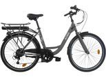 E-Bike LLOBE "City E-Bike 26" Mando anthrazit" Gr. 46, schwarz, schwarz, Elektrofahrräder, 46cm, 26 Zoll (66,04cm)