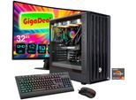 GAMEMAX Gaming-PC-Komplettsystem "GigaDeal CLAW BK 2799 AMD Ryzen 5 7500F 32GB DDR5 1TB SSD RTX 5060Ti", Energieeffizienz: G (A-G), schwarz, Microsoft Windows 11 Home (64 Bit), 32 GB RAM 1.000 GB SSD, Computer_Komplettsysteme, Windows 11, DDR5 RAM + Gigabyte GS32QCA LED-Monitor Curved, 80 cm 32"