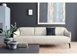 3-Sitzer W.SCHILLIG "sally Designsofa, Loungesofa, bequem, schmale Armlehnen, Breite 224cm", weiß (weiß z59), B:224cm H:78cm T:84cm, Longlife Xtra-Leder Z59: Glattleder mit modischer Prägung. Hautstärke 0, 9 - 1, 1 mm., Sofas, mit Metall-Winkelfüßen in Bronze pulverbeschichtet, Breite 224 cm