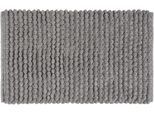 Duschmatte WENKO, grau, H:30mm, Materialmix, Badematten, mit moderner Struktur, fusselfrei, stark wasserabsorbierend