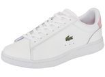 Sneaker LACOSTE "CARNABY SET", Damen, Gr. 40, weiß (wht, lt pnk), Leder, Schuhe Sneaker