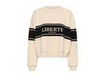 Sweatshirt KAFFE "Sweatshirt KAassia", Damen, Gr. M, beige (turtledove), Obermaterial: 85% Baumwolle CO. 15% Polyester PES., Sweatshirts Sweatshirt