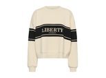 Sweatshirt KAFFE "Sweatshirt KAassia", Damen, Gr. XS, beige (turtledove), Obermaterial: 85% Baumwolle CO. 15% Polyester PES., Sweatshirts Sweatshirt