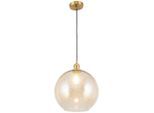 Novel Hängeleuchte, Bernstein, Metall, Glas, Vintage,Vintage, Kugel,Kugel, 137.5 cm, RoHS, ISO 9001, Bsci, CE, Lampen & Leuchten, Innenbeleuchtung, Hängelampen, Kugellampen