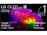 LG OLED-Fernseher "OLED77G67LW", Energieeffizienz: E (A-G), schwarz, 77 ″, Fernseher