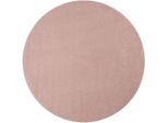 Teppich PACO HOME "Porto 890", rosa (rosé), H:13mm Ø:120cm, Polypropylen, Teppiche, Teppich, Kurzflor, Uni-Farben, ideal im Wohnzimmer & Schlafzimmer