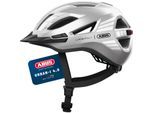 Fahrradhelm ABUS "URBAN-I 4.0" Gr. S, silber (silber (signal silber)), Helme, S Kopfumfang: 51cm - 55cm