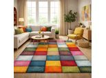 Teppich OTTO HOME "Bond", multi, B:240cm H:11mm L:340cm, Polypropylen (PP), Teppiche, Teppich, Kurzflor,3D-Design, mit Karo Muster, auch als Läufer erhältlich