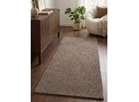 Wollteppich HANSE HOME "Calmio, auch als Läufer und in rund", grau (taupe), B:80cm H:18mm L:300cm, Wolle, Teppiche, Handgetuftet, Wolle, Natur, Wohnzimmer, Schlafzimmer, Skandi, Hygge