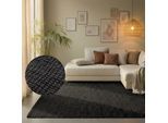 Teppich HANSE HOME "Jaipur Juteteppich, als Läufer und in Rund", schwarz, B:160cm H:10mm L:230cm, Jute, Teppiche, Teppich, 100% Naturfaser, Wohnzimmer, Esszimmer, Schlafzimmer, GRS
