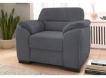 Sessel SIT & MORE "Montego", grau (dunkelgrau), B:106cm H:88cm T:90cm, Luxus-Microfaser ALTARA NUBUCK(100% Polyester);Luxus-Microfaser (90% Polyester, 10% Polyamid);Struktur (100% Polyester), Sessel, Sessel, mit Federkern