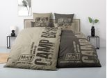 Wendebettwäsche CAMP DAVID "Kymber", khaki, B/L: 135cm x 200cm, 1 Stk., 1 Stk., Renforcé, B/L: 80cm x 80cm, 2 tlg., Renforcé, Obermaterial: 100% Baumwolle, Bettwäsche, Wendebettwäsche, NEUHEIT Bettwäsche ab 135x200cm, mit coolem Schriftzug