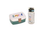 Lunchbox LÄSSIG "Lunchset Brotdose & Trinkflasche Little Gang", bunt (smile milky), Kunststoff, Lebensmittelaufbewahrungsbehälter, Lunchbox