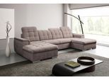 Wohnlandschaft WERK2 "Napoli zeitlos, elegant, bequem, Breite 330cm, U-Form", natur, B:330cm H:106cm T:174cm, 100% Polyester, Sofas, Wohnlandschaft, verstellbare Kopfteile, mit Schlaffunktion und Bettkasten, Topseller