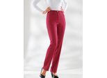 Bequeme Jeans CLASSIC BASICS, Damen, Gr. 24, Kurzgrößen, rot (weinrot), 97% Baumwolle, 3% Elasthan, unifarben, lang, Jeans