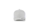 Flex Cap FLEXFIT "Flexfit Unisex Retro Trucker Melange Cap", Gr. L/XL, erdgrau, weiß, 97% Baumwolle, 3% Elasthan, unifarben, Caps