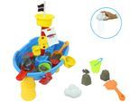 Wasserspieltisch JAMARA "Pirat Jack", blau, Wasserbahnen, Kinder, B/H/L: 12,5cm x 58cm x 29,5cm, Wasserspieltisch, für Kinder ab 2 Jahren, 21-teilig, BxLxH: 13x30x58 cm, B:12,5cm H:58cm L:29,5cm