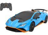 RC-Auto JAMARA "Lamborghini Huracán STO 1:24 blau, 2,4GHz", blau, Fernlenkfahrzeuge, KinderB:9,3cm H:5,2cm T:18,9cm, Kunststoff, RC-Auto, offiziell lizenziert, B:9,3cm H:5,2cm T:18,9cm