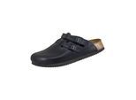 Pantolette BIRKENSTOCK "Kay SL", Damen, Gr. 42, schwarz, Obermaterial: 50% Rindsleder Leather cow. 50% Lammleder LEL., Schuhe Pantolette
