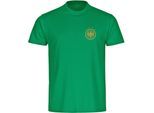 multifanshop Herren T-Shirt - Deutschland - Adler Retro Gold - Druck gold metallic - Männer