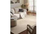Teppich HANSE HOME "Wolly 2" Gr. 2, beige (creme), B:80cm H:12mm L:150cm, Kunstfaser, Teppiche, Teppich, Flachgewebe, Läufer, Skandi, Woll-Optik, Esszimmer, Wohnzimmer, Flur