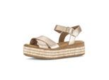 Plateausandaletten GABOR "Plateau Sandale", Damen, Gr. 41, gold, Schuhe
