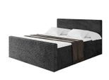 BOXBETT mit Matratze H4 und Lattenrost - TOLO-Z-v1 - 160x200 Cord - Schwarz