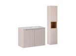BADMÖBEL 80cm Riva 2er-Set Kaschmir