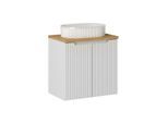 WASCHTISCH 60cm Riva Weiß und Holz